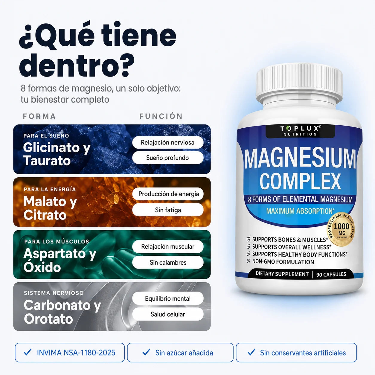 Magnesium Complex 8 en 1 - 60 Cápsulas